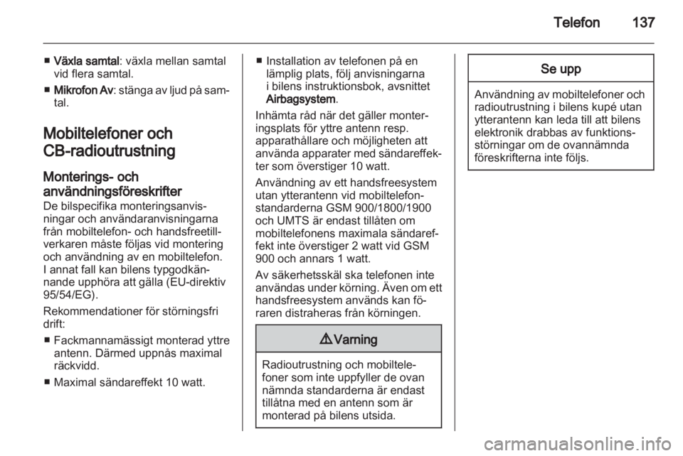 OPEL MERIVA 2012  Handbok för infotainmentsystem 