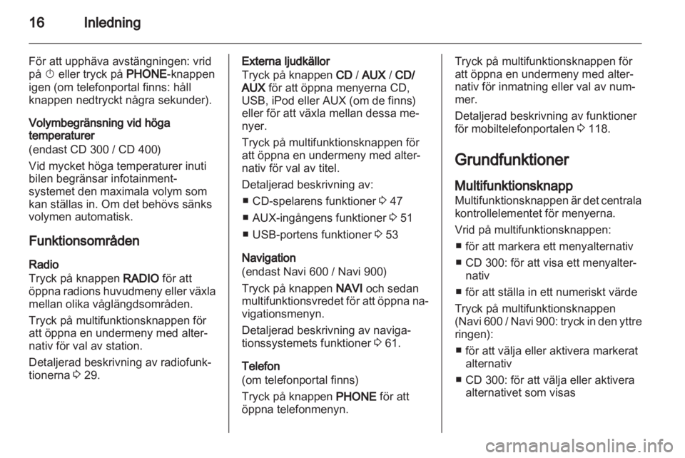 OPEL MERIVA 2012  Handbok för infotainmentsystem 