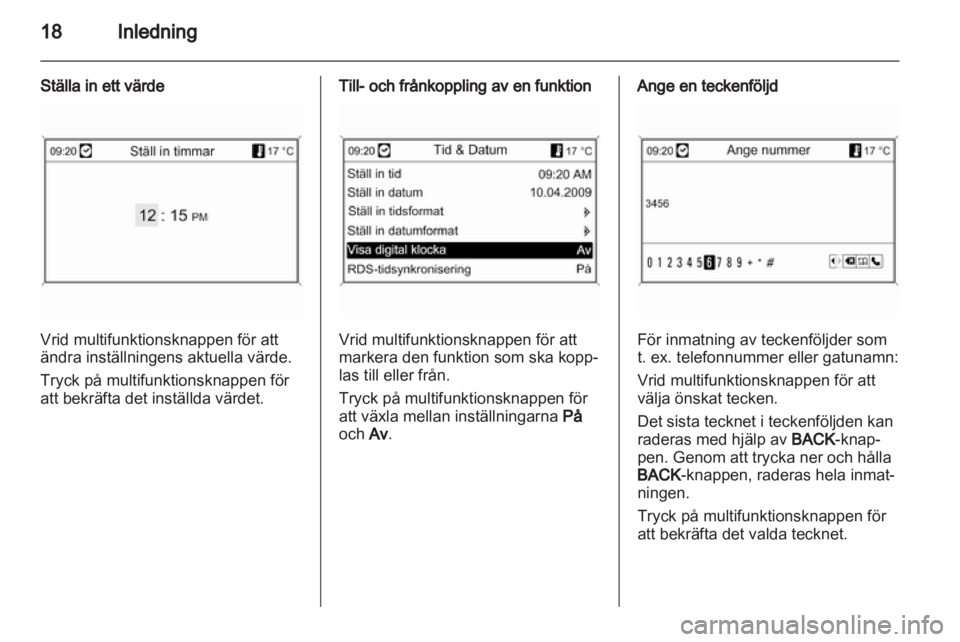 OPEL MERIVA 2012  Handbok för infotainmentsystem 