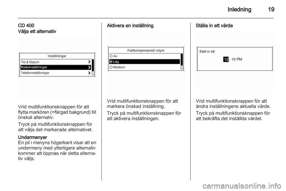 OPEL MERIVA 2012  Handbok för infotainmentsystem 