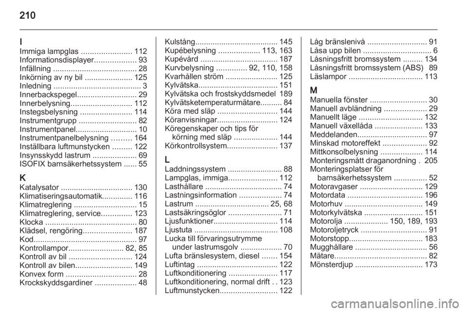 OPEL MERIVA 2012  Instruktionsbok 