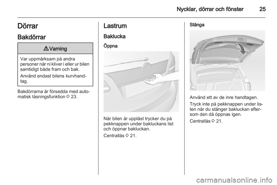 OPEL MERIVA 2012  Instruktionsbok 