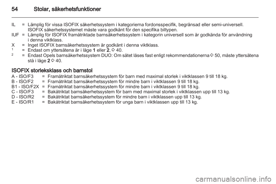 OPEL MERIVA 2012  Instruktionsbok 