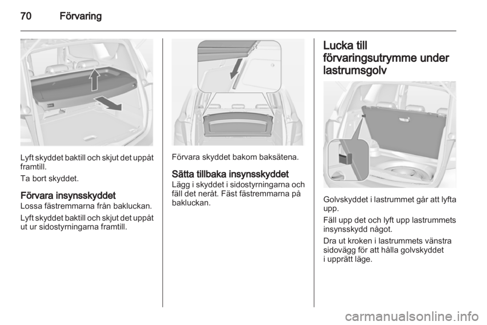 OPEL MERIVA 2012  Instruktionsbok 