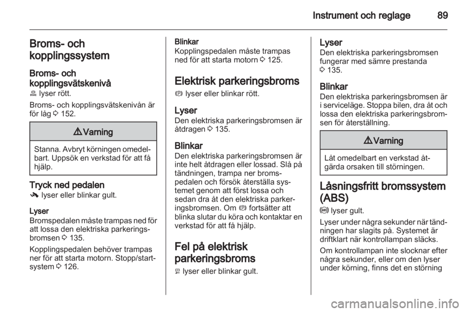 OPEL MERIVA 2012  Instruktionsbok 