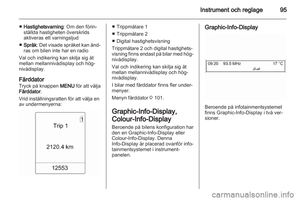 OPEL MERIVA 2012  Instruktionsbok 