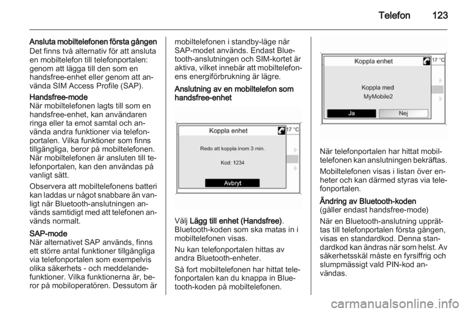 OPEL MERIVA 2012.5  Handbok för infotainmentsystem 