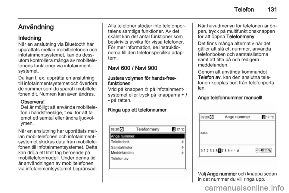 OPEL MERIVA 2012.5  Handbok för infotainmentsystem 
