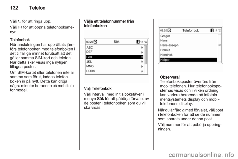 OPEL MERIVA 2012.5  Handbok för infotainmentsystem 