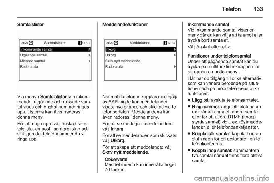 OPEL MERIVA 2012.5  Handbok för infotainmentsystem 