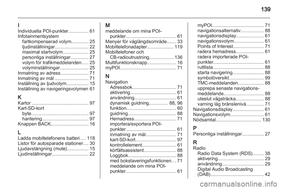 OPEL MERIVA 2012.5  Handbok för infotainmentsystem 