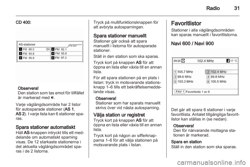 OPEL MERIVA 2012.5  Handbok för infotainmentsystem 