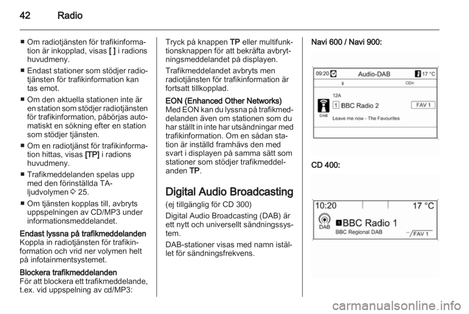OPEL MERIVA 2013  Handbok för infotainmentsystem 