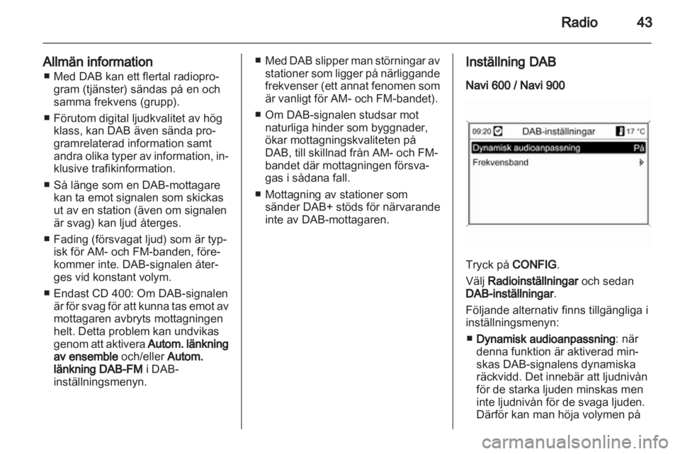 OPEL MERIVA 2013  Handbok för infotainmentsystem 