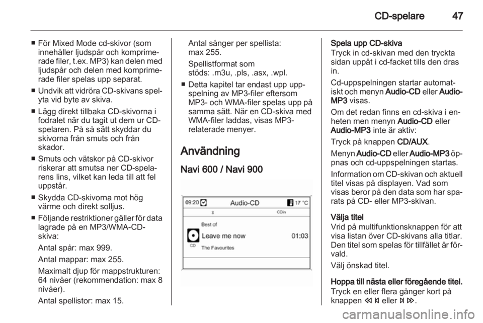 OPEL MERIVA 2013  Handbok för infotainmentsystem 