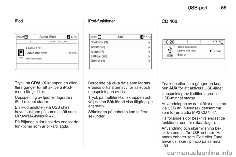 OPEL MERIVA 2013  Handbok för infotainmentsystem 