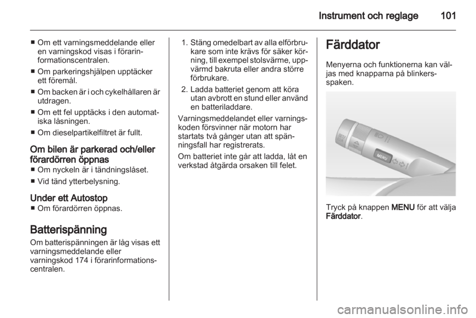 OPEL MERIVA 2013  Instruktionsbok 