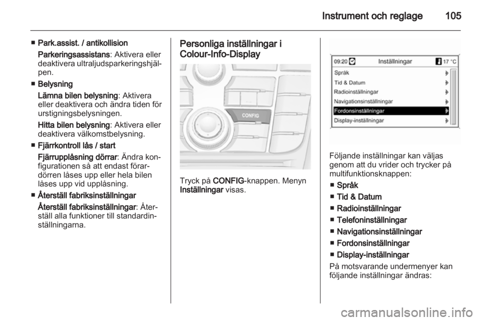 OPEL MERIVA 2013  Instruktionsbok 
