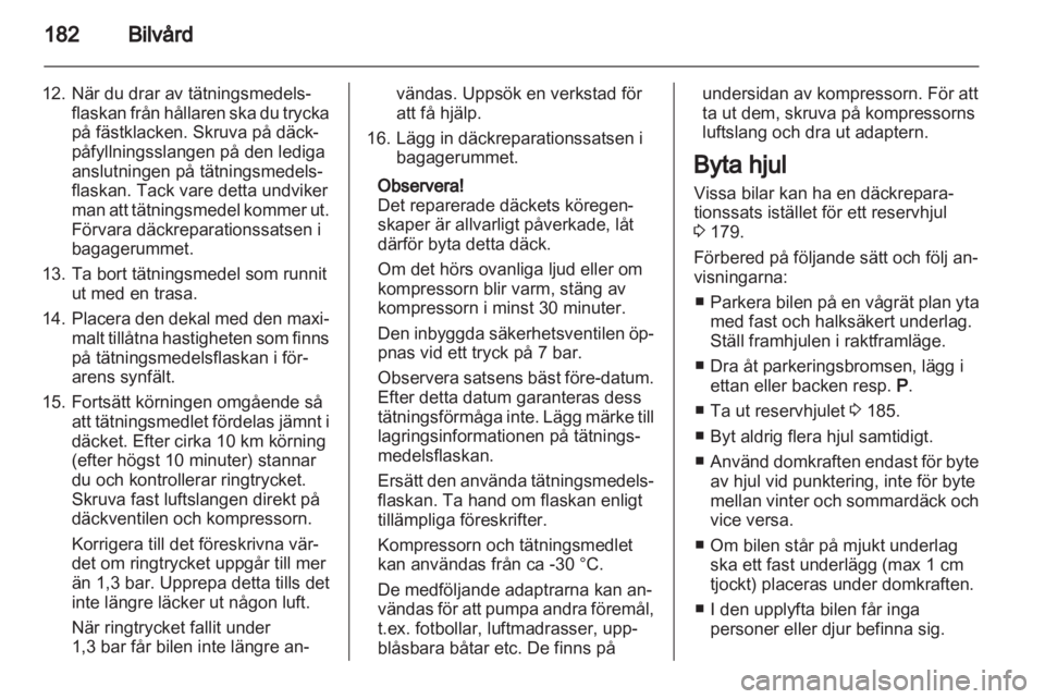 OPEL MERIVA 2013  Instruktionsbok 