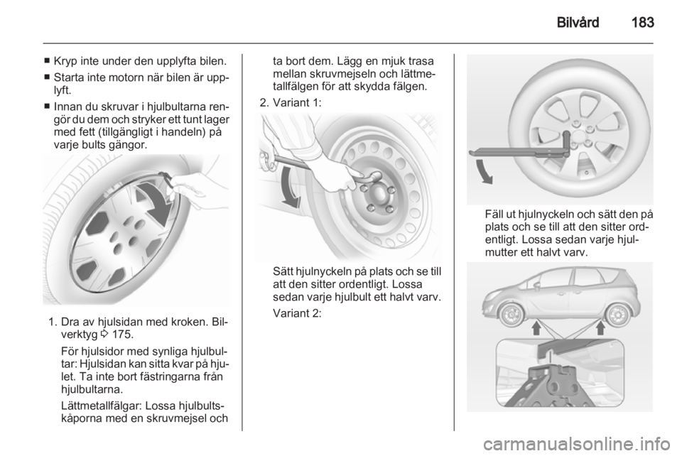 OPEL MERIVA 2013  Instruktionsbok 