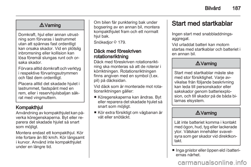 OPEL MERIVA 2013  Instruktionsbok 