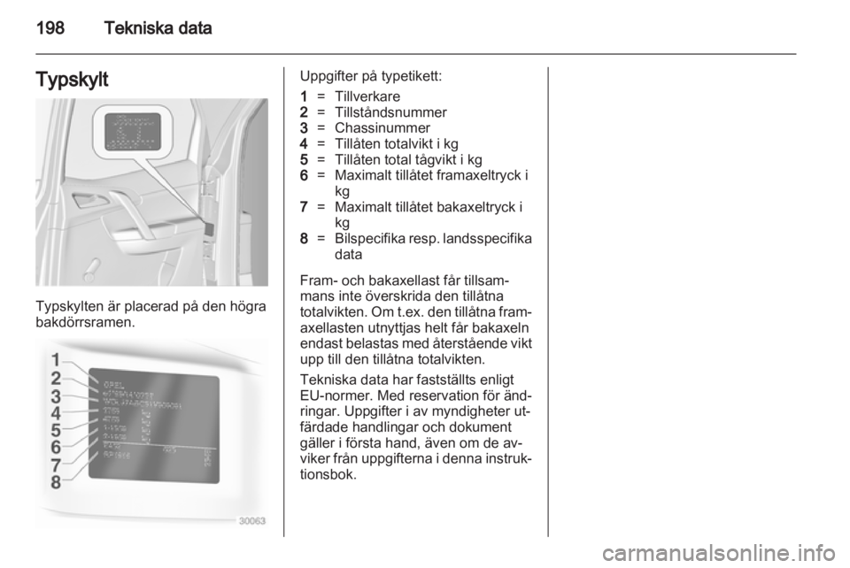 OPEL MERIVA 2013  Instruktionsbok 