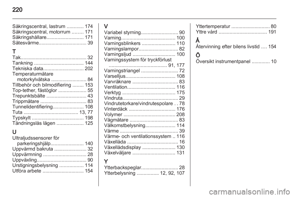 OPEL MERIVA 2013  Instruktionsbok 