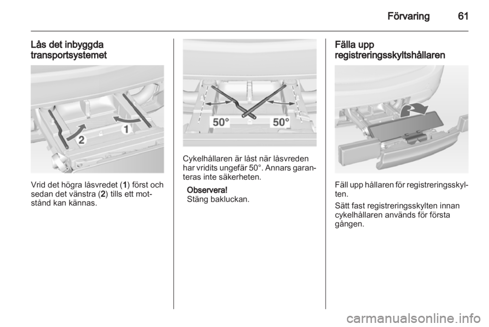 OPEL MERIVA 2013  Instruktionsbok 
