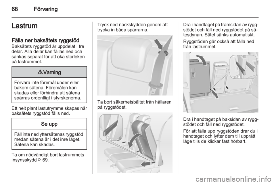 OPEL MERIVA 2013  Instruktionsbok 