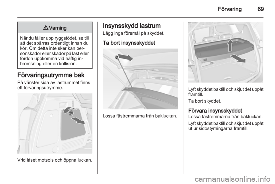 OPEL MERIVA 2013  Instruktionsbok 