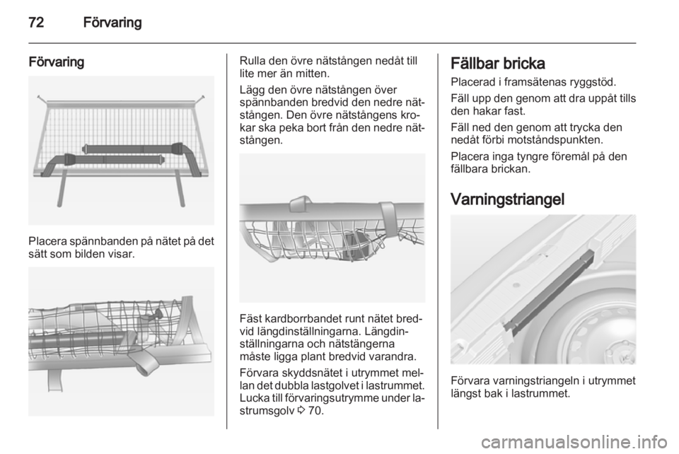 OPEL MERIVA 2013  Instruktionsbok 