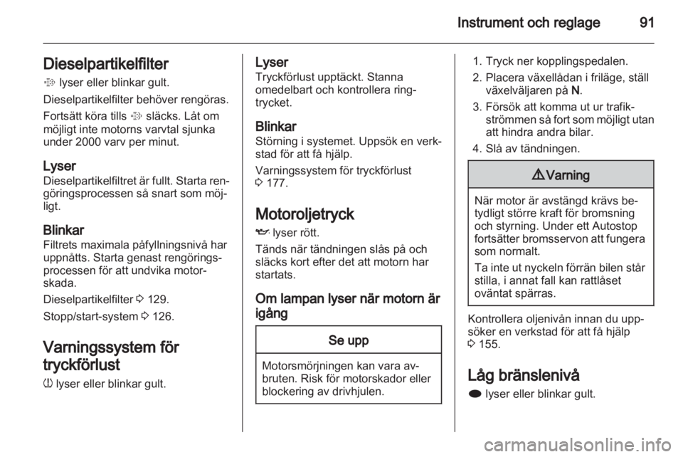 OPEL MERIVA 2013  Instruktionsbok 