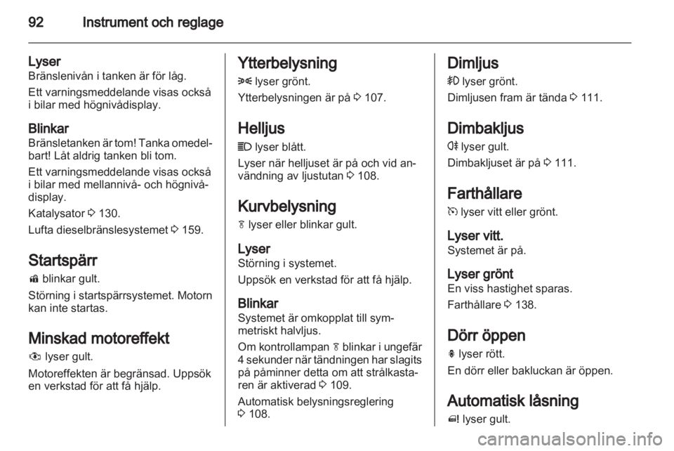 OPEL MERIVA 2013  Instruktionsbok 