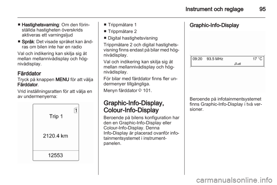 OPEL MERIVA 2013  Instruktionsbok 
