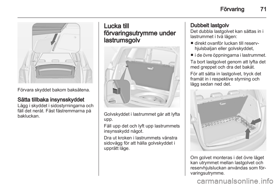OPEL MERIVA 2013.5  Instruktionsbok 