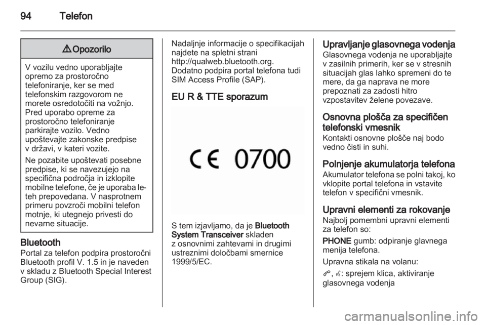 OPEL INSIGNIA 2011  Navodila za uporabo Infotainment sistema 