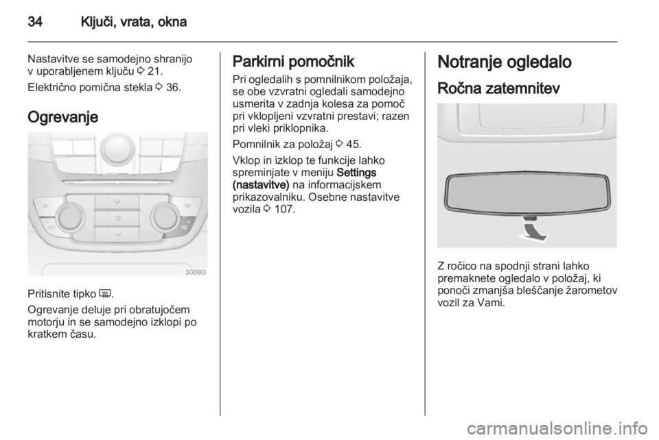 OPEL INSIGNIA 2012.5  Uporabniški priročnik 