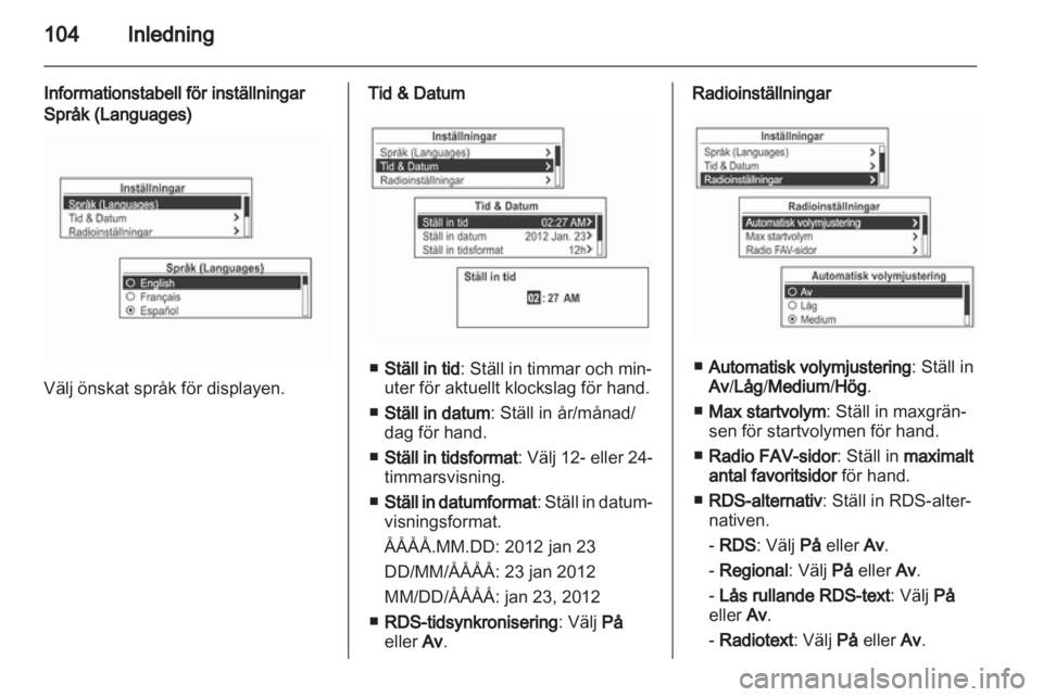 OPEL MOKKA 2013  Handbok för infotainmentsystem 