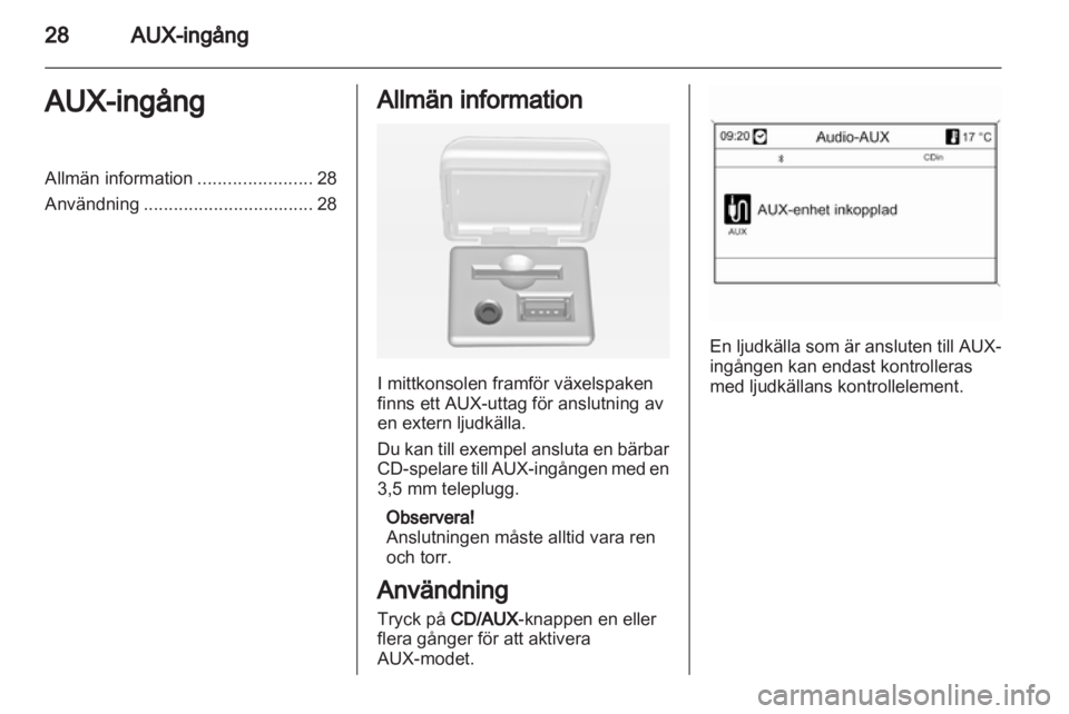 OPEL MOKKA 2013  Handbok för infotainmentsystem 