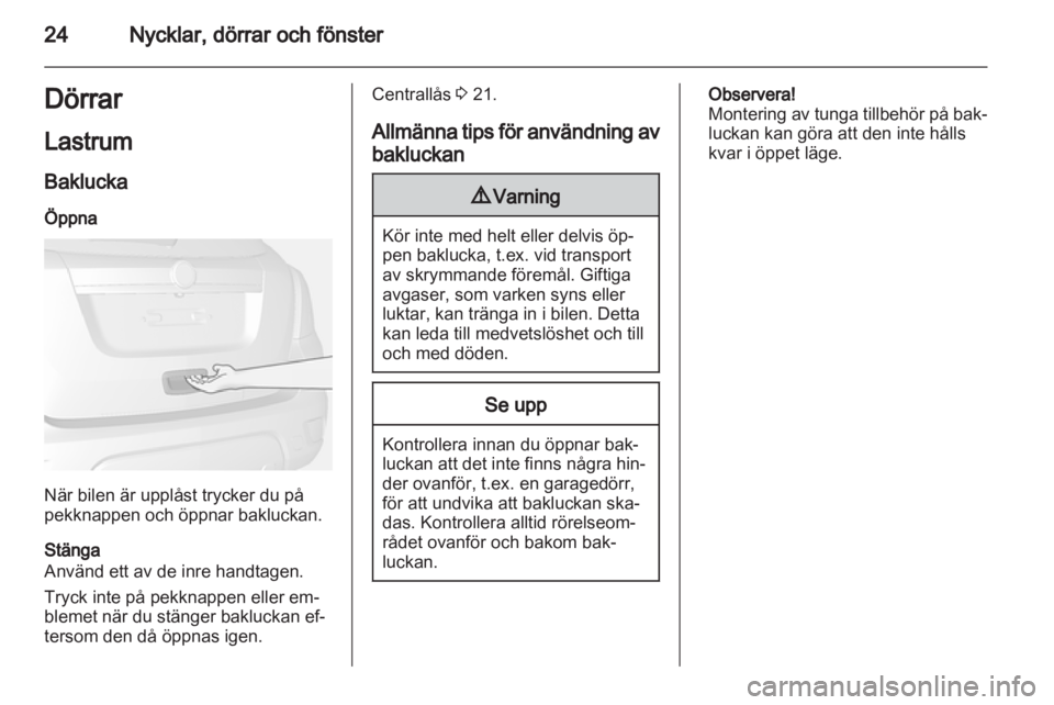 OPEL MOKKA 2013  Instruktionsbok 