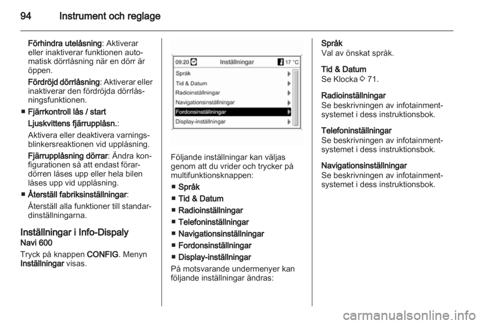 OPEL MOKKA 2013  Instruktionsbok 