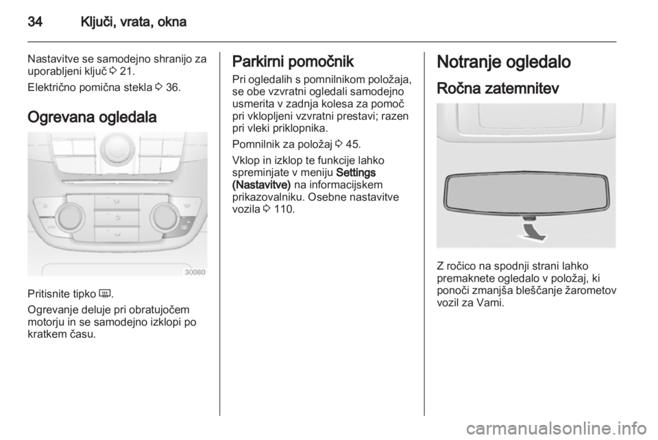 OPEL INSIGNIA 2013.5  Uporabniški priročnik 