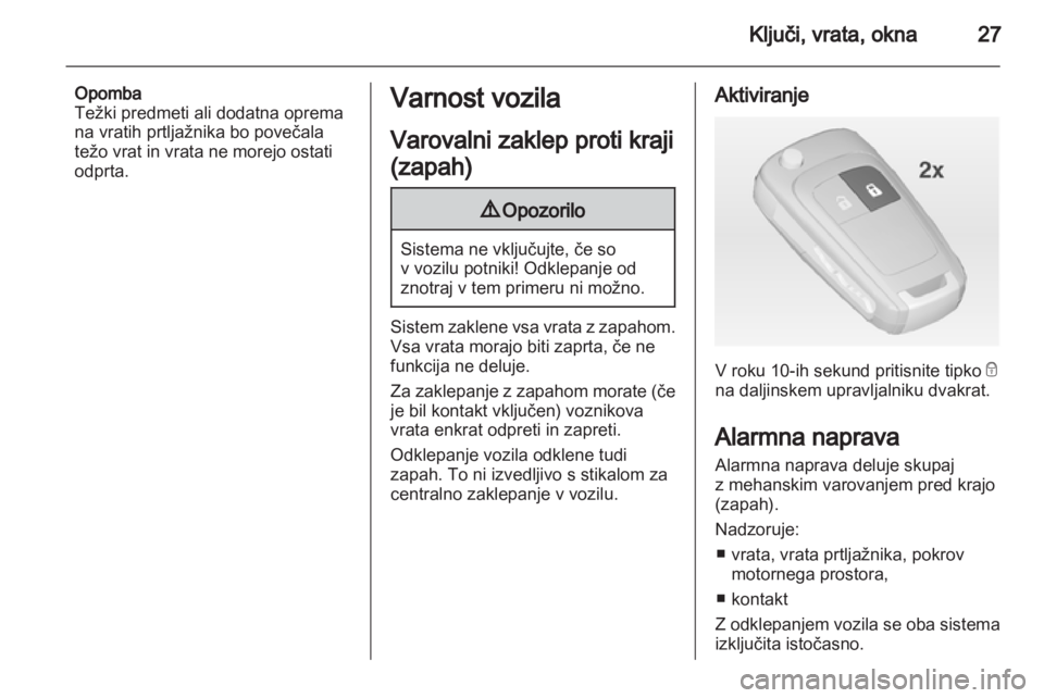 OPEL MERIVA 2011  Uporabniški priročnik 