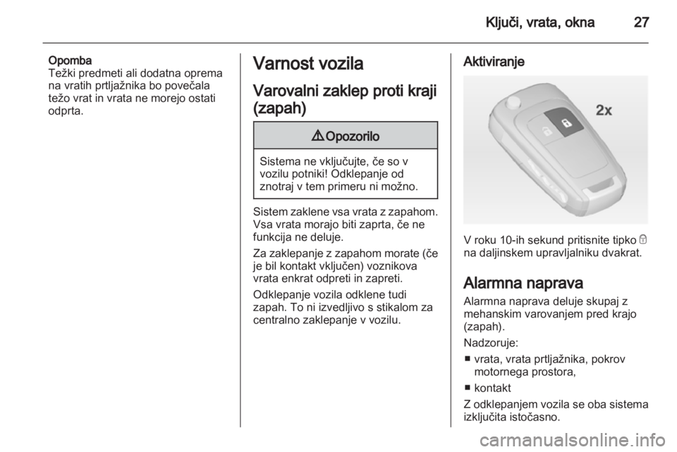OPEL MERIVA 2013  Uporabniški priročnik 