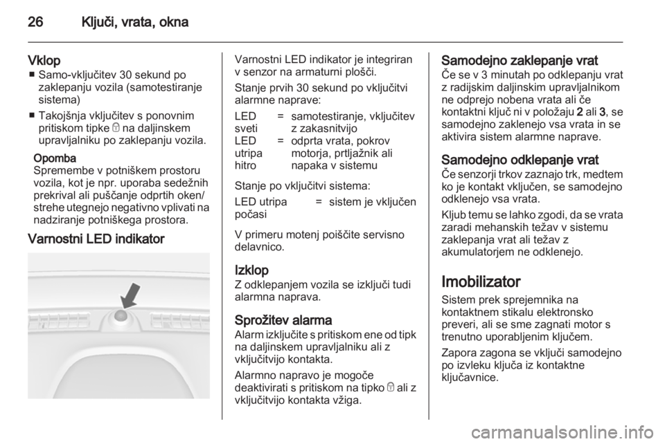 OPEL MOKKA 2013  Uporabniški priročnik 