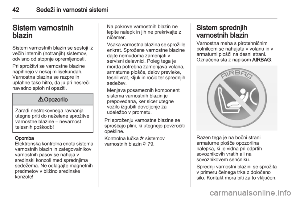 OPEL MOKKA 2013  Uporabniški priročnik 