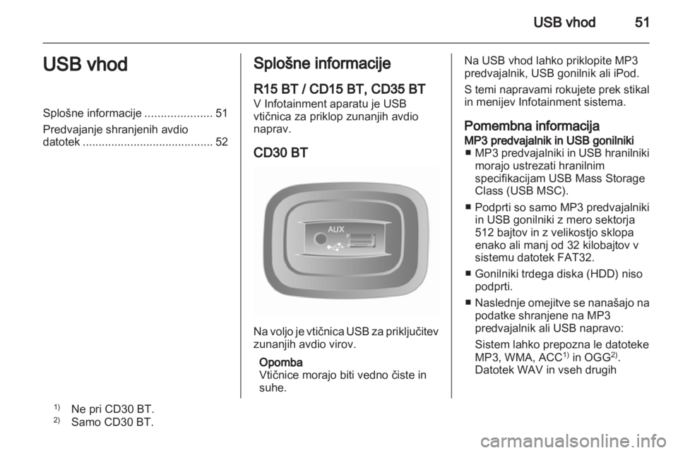 OPEL MOVANO_B 2012.5  Navodila za uporabo Infotainment sistema 