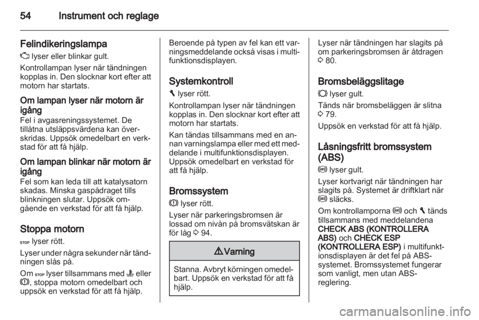 OPEL MOVANO_B 2010.5  Instruktionsbok 