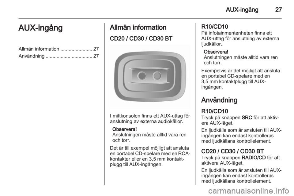 OPEL MOVANO_B 2011.5  Handbok för infotainmentsystem 