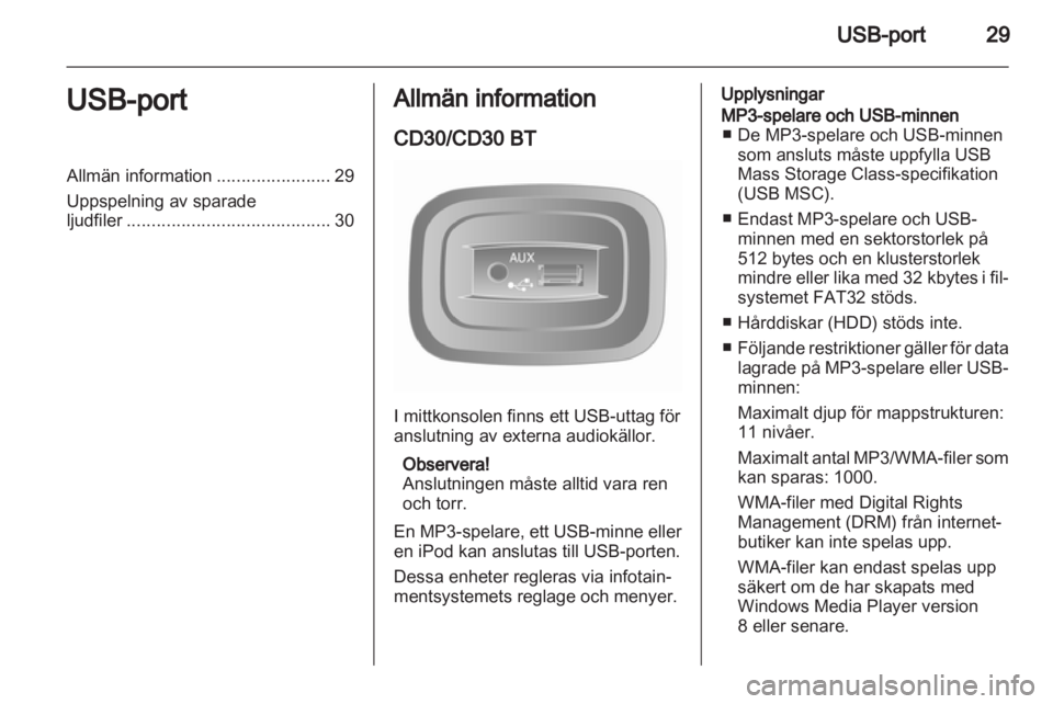 OPEL MOVANO_B 2011.5  Handbok för infotainmentsystem 